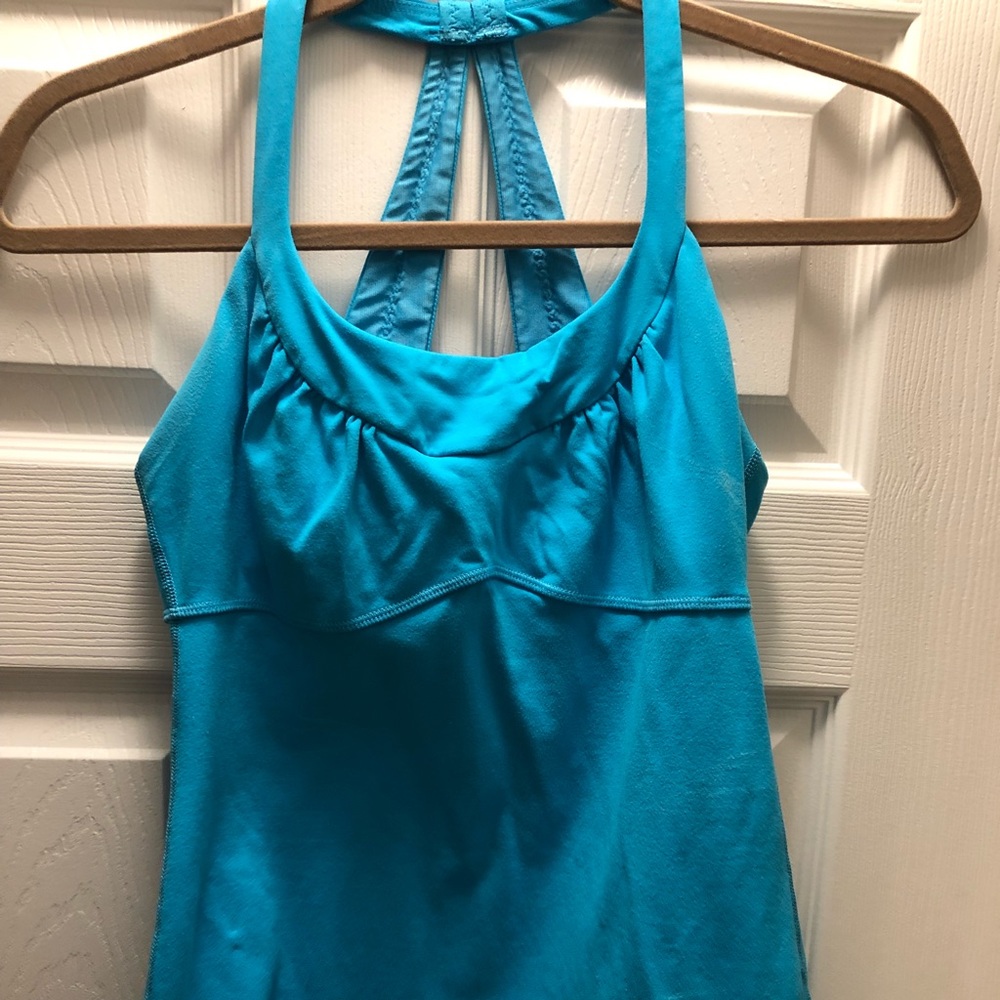 Lululemon tank with built in support. Blue